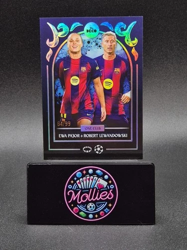 Ewa Pajor & Robert Lewandowski 2025 Topps Deco UCC /99