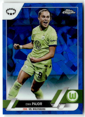 Ewa Pajor 2023 Topps Women's Champions League Zaffiro