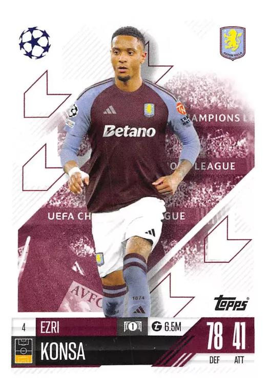 Ezri Konsa 2024 Topps Match Attax UEFA Club Competitions