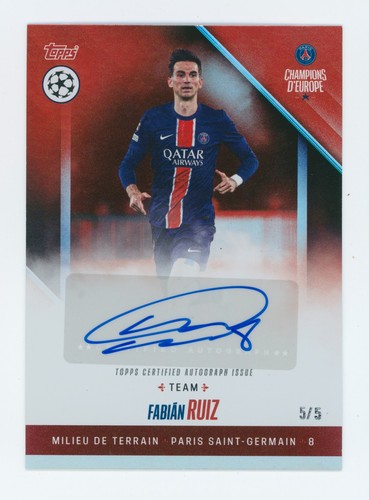 Fabian Ruiz 2025 Topps Champions D'Europe Red /5
