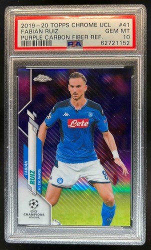 Fabian Ruiz 2019 Topps Chrome Purple Carbon Fiber Refractor