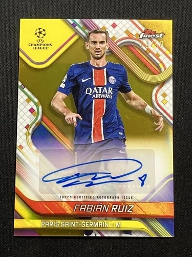 Fabian Ruiz 2024 Topps Finest Gold /50