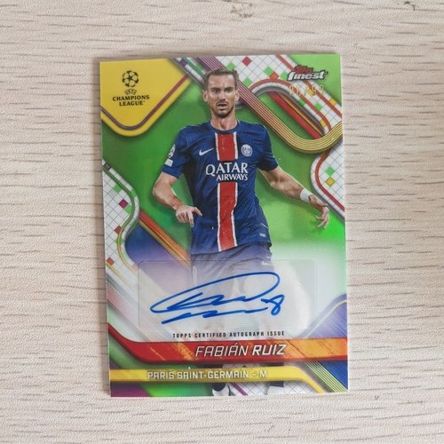 Fabian Ruiz 2024 Topps Finest Neon Green /99