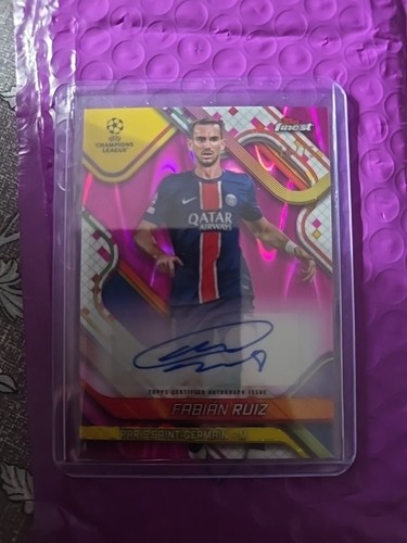 Fabian Ruiz 2024 Topps Finest Pink Refractor /75
