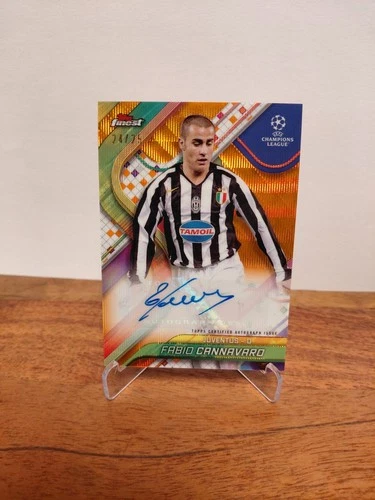 Fabio Cannavaro 2024 Topps Finest Orange Wave /25
