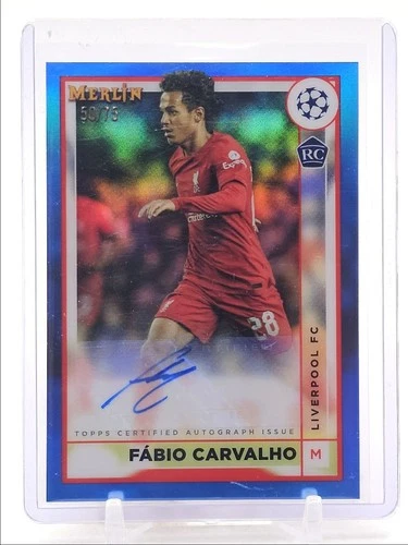 Fabio Carvalho 2022 Topps Chrome Merlin Blue /75