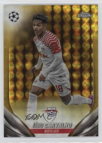 Fabio Carvalho 2023 Topps Chrome UEFA Gold Geometric Refractor /50