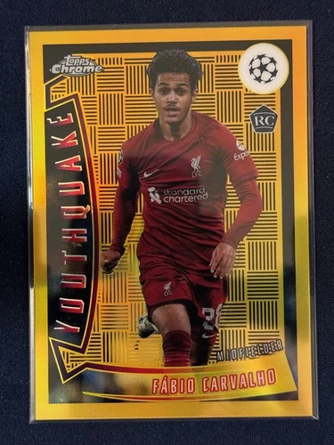 Fabio Carvalho 2022 Topps Cromo UEFA Oro Refractores /50
