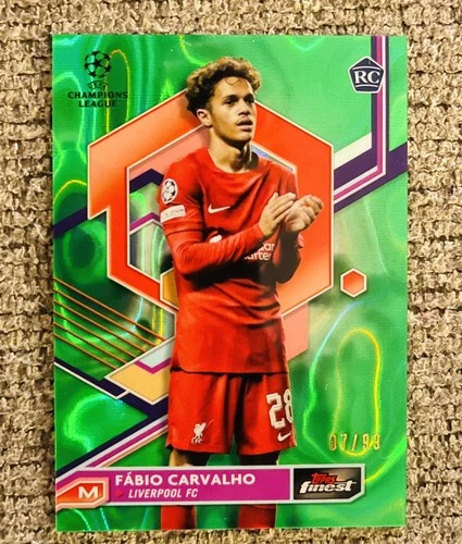 Fabio Carvalho 2022 Topps Finest Green Refractor /99