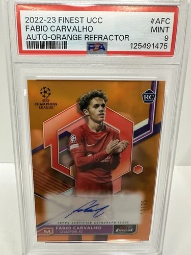 Fabio Carvalho 2023 Topps Finest Orange /25