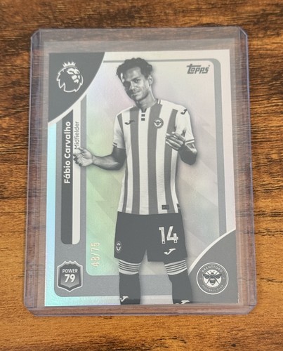 Fabio Carvalho 2025 Topps Premier League Black White Refractor /75