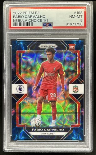 Fabio Carvalho 2022 Panini Prizm Premier League Nebula 1/1