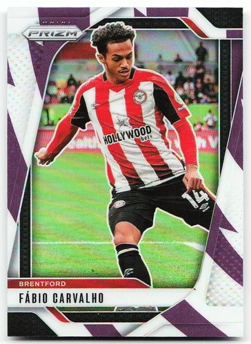 Fabio Carvalho 2024 Panini Prizm Premier League Purple White Stripes /92