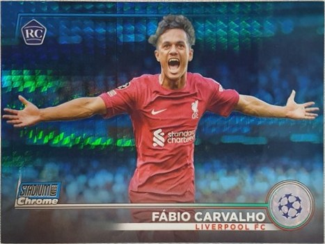 Fabio Carvalho 2023 Topps Stadium Club Chrome Blue Prism