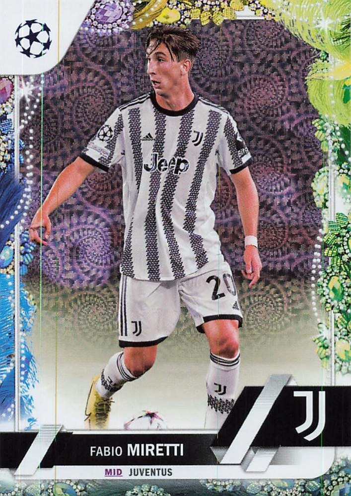 Fabio Miretti 2022 Topps UEFA Club Competitions Carnaval Edition