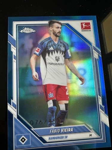Fabio Vieira 2025 Topps Bundesliga Chrome Blue /150