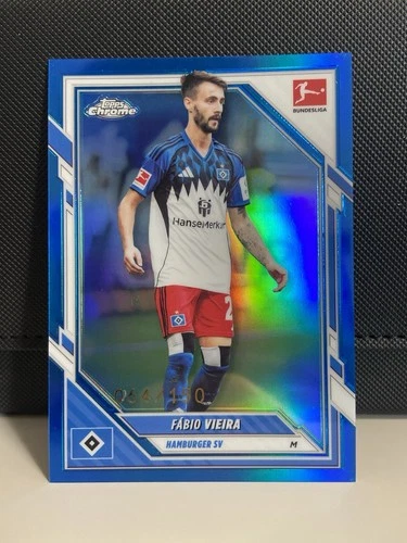 Fabio Vieira 2025 Topps Chrome Blue Refractor /150