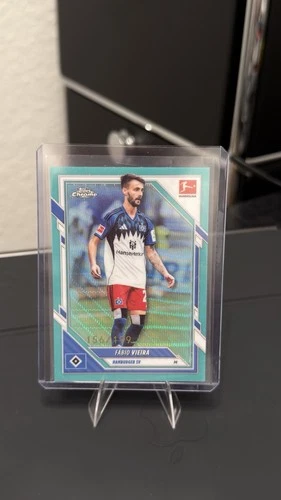 Fabio Vieira 2025 Topps Chrome Bundesliga Aqua Wave 156/199