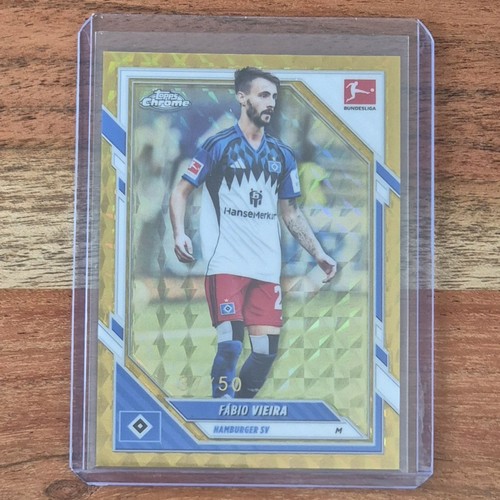 Fabio Vieira 2025 Topps Chrome Bundesliga Gold Geometric /50