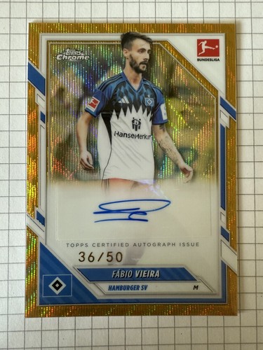 Fabio Vieira 2025 Topps Chrome Gold Wave /50