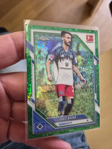 Fabio Vieira 2025 Topps Chrome Green Mini Diamond /99