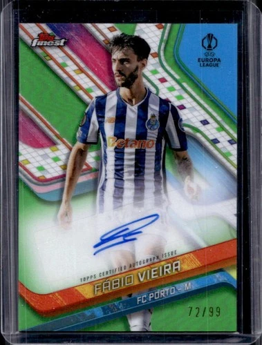 Fabio Vieira 2024 Topps Finest Neon Green Refractor /99
