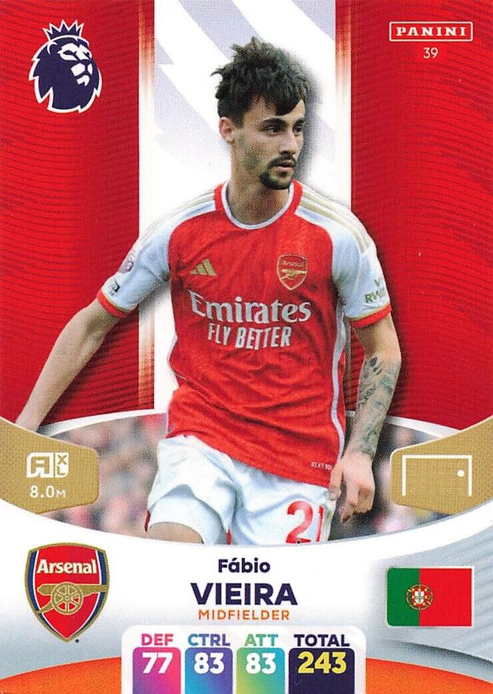 Fabio Vieira 2024 Panini Adrenalyn XL Premier League