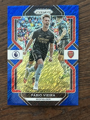 Fabio Vieira 2022 Panini Prizm Premier League Blue Shimmer /8