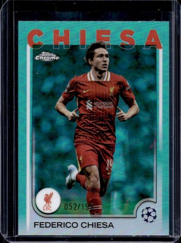 Federico Chiesa 2024 Topps Chrome Aqua Refractor /199