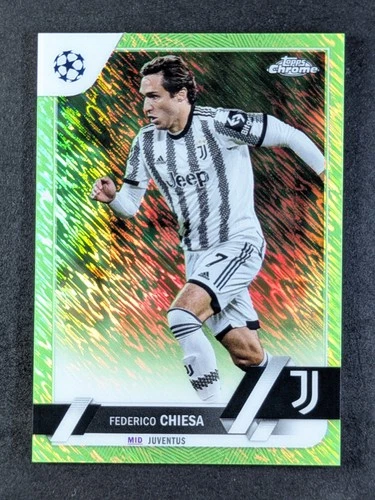 Federico Chiesa 2023 Topps Chrome Neon Green Shimmer Refractor