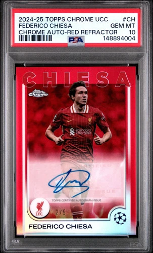 Federico Chiesa 2024 Topps Chrome Rosso Rifrattore /5