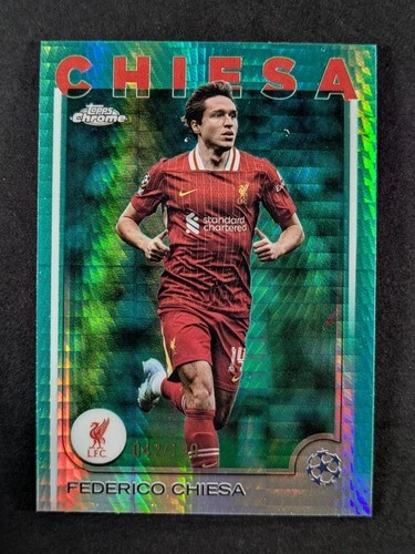 Federico Chiesa 2024 Topps Chrome UEFA Aqua Prism Refractor /199