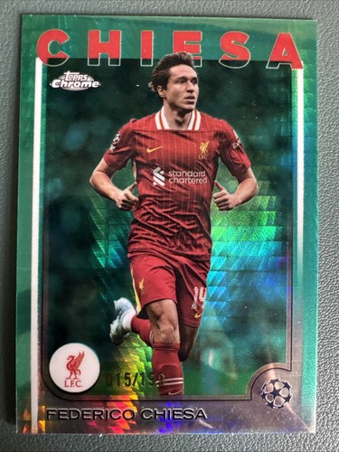 Federico Chiesa 2024 Topps Chrome UEFA Aqua Refractor /199