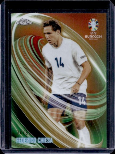 Federico Chiesa 2023 Topps Chrome UEFA Euro Gold Refractor /50