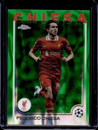 Federico Chiesa 2024 Topps Chrome UEFA Green Lava Refractor /99