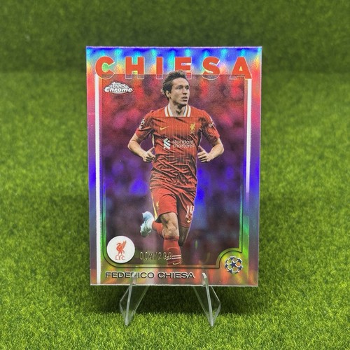 Federico Chiesa 2024 Topps Chrome UEFA Violet Prism Refractor /299