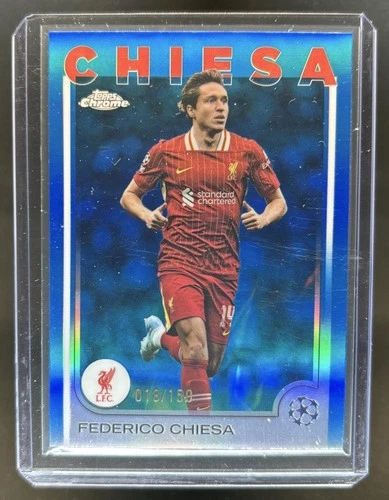 Federico Chiesa 2024 Topps Cromo UEFA Azul Refractor /150