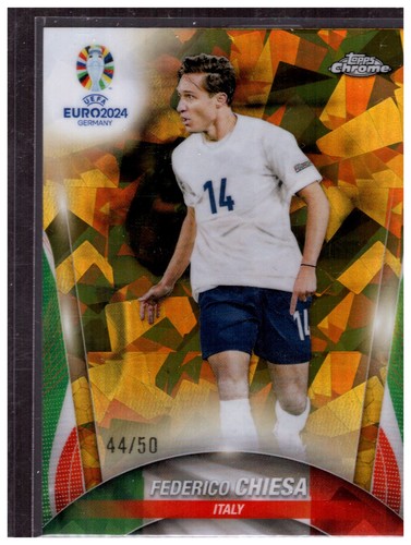 Federico Chiesa 2024 Topps Cromo UEFA Euro 2024 Sapphire /50