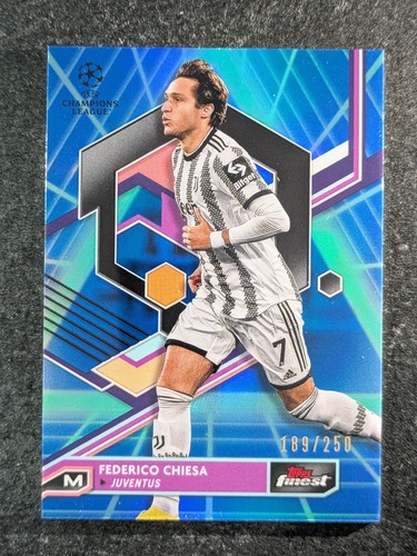 Federico Chiesa 2022 Topps Finest Blue Aqua Vapor Wave /250