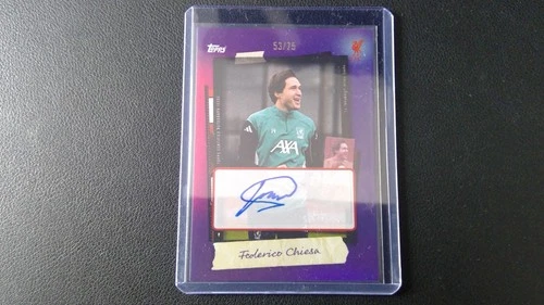 Federico Chiesa 2025 Topps Liverpool Focus Purple Foil /75
