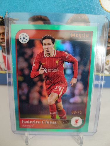 Federico Chiesa 2024 Topps Merlin Chrome Aqua /75