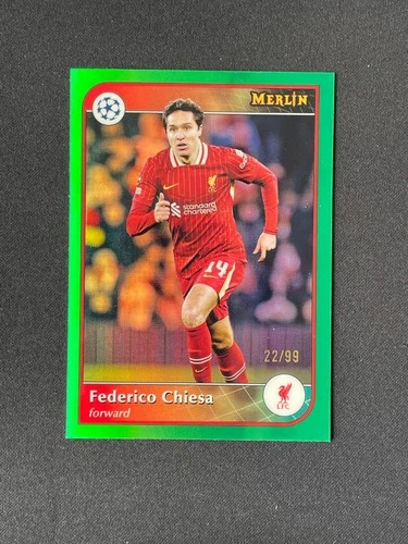 Federico Chiesa 2024 Topps Merlin Chrome Green Refractor /99