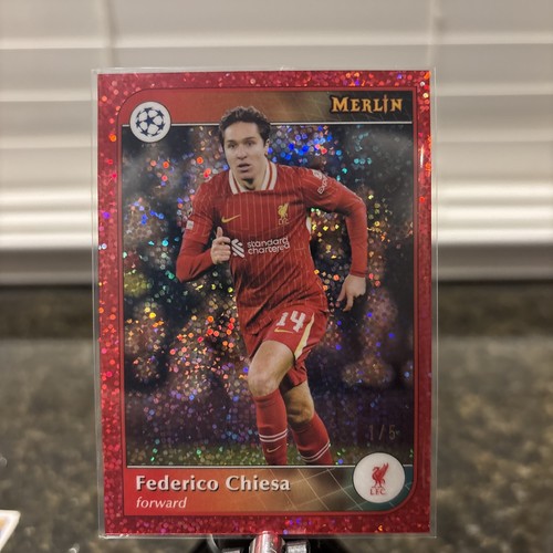 Federico Chiesa 2024 Topps Merlin Chrome Red Shimmer /5
