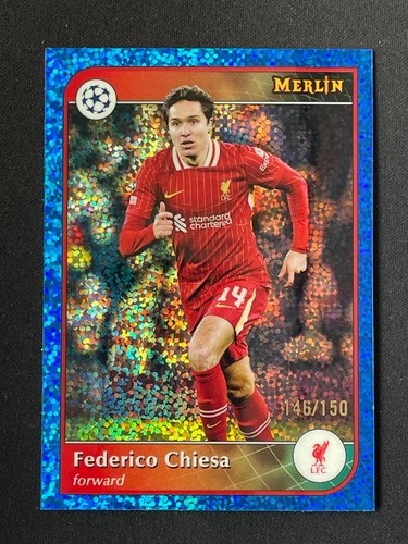 Federico Chiesa 2024 Topps Merlin Chrome UCC Blue Speckle Refractor /150