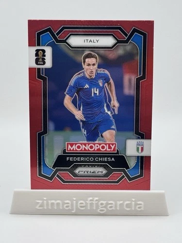 Federico Chiesa 2026 Panini Monopoly Prizm Mondiali FIFA Rosso Prizm
