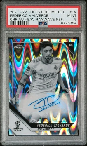 Federico Valverde 2022 Topps Chrome Black and White Raywave