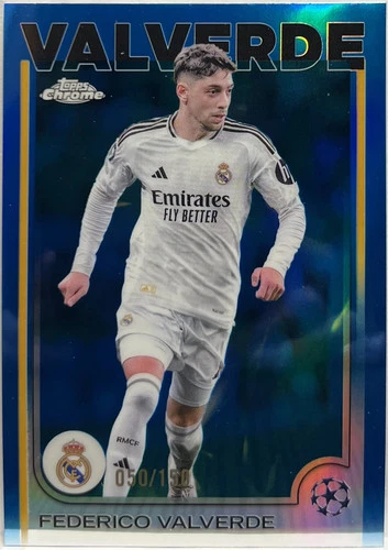 Federico Valverde 2024 Topps Chrome Blue 50/150
