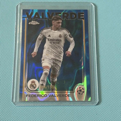 Federico Valverde 2024 Topps Chrome Blue Lava Refractor /150