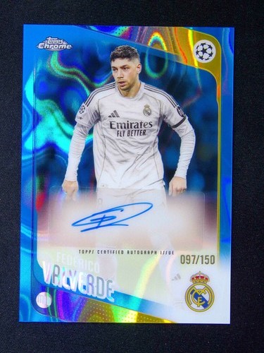 Federico Valverde 2025 Topps Chrome Blue Lava Refractor /150