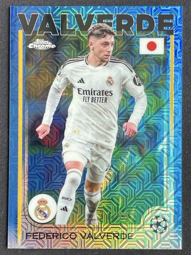 Federico Valverde 2024 Topps Chrome Blue Mojo /75